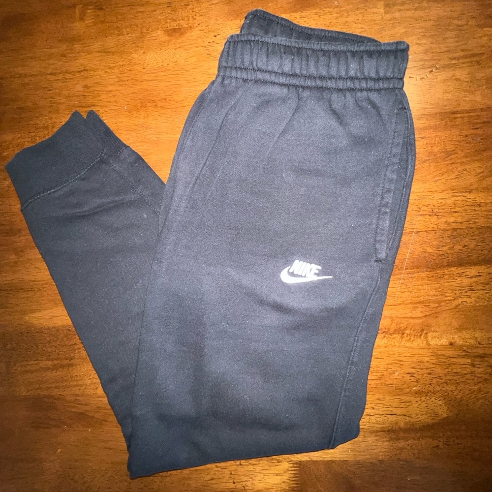 Nike Dark Gray Joggers with White Logo